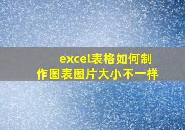 excel表格如何制作图表图片大小不一样