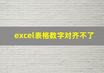 excel表格数字对齐不了