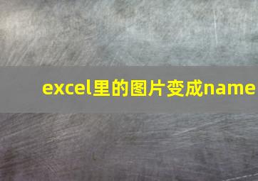 excel里的图片变成name