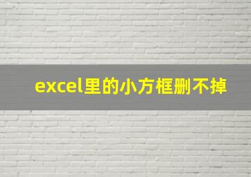 excel里的小方框删不掉