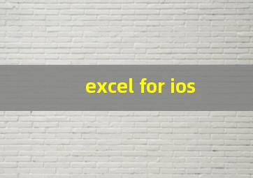 excel for ios