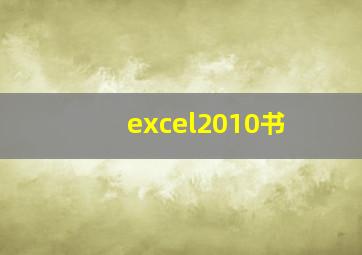 excel2010书