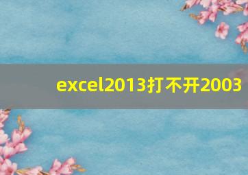 excel2013打不开2003