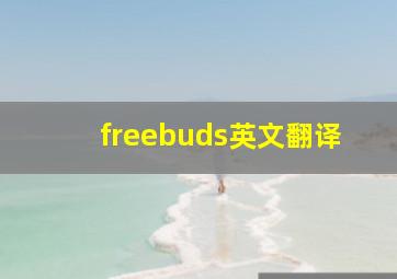 freebuds英文翻译