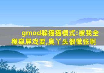 gmod躲猫猫模式:被我全程窥屏戏耍,臭丫头很慌张啊