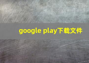 google play下载文件