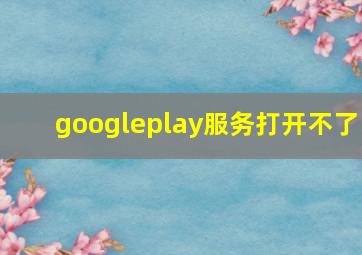 googleplay服务打开不了