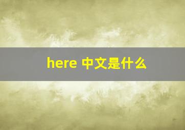 here 中文是什么