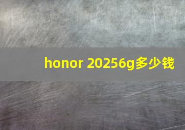 honor 20256g多少钱