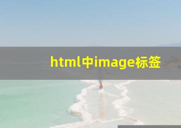 html中image标签