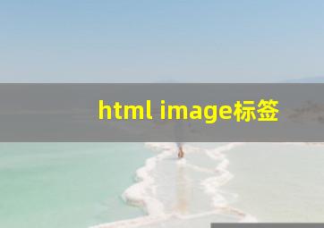 html image标签