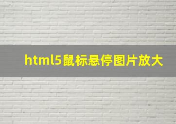 html5鼠标悬停图片放大