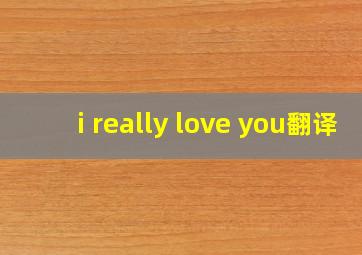 i really love you翻译