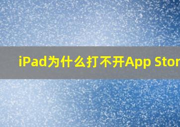 iPad为什么打不开App Store?