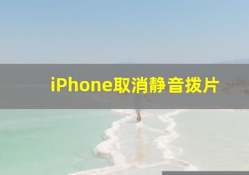 iPhone取消静音拨片