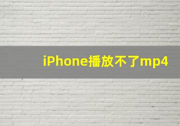 iPhone播放不了mp4