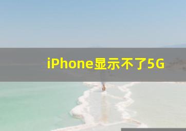 iPhone显示不了5G