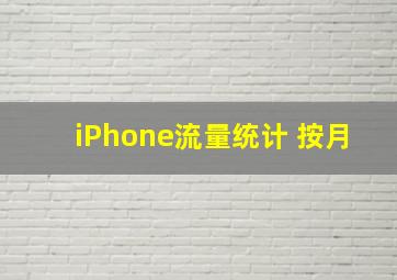 iPhone流量统计 按月