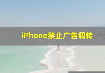 iPhone禁止广告调转