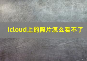 icloud上的照片怎么看不了