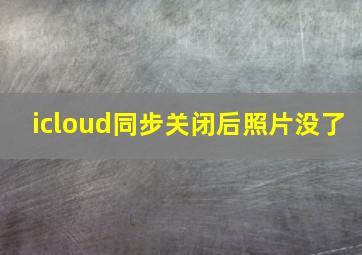 icloud同步关闭后照片没了