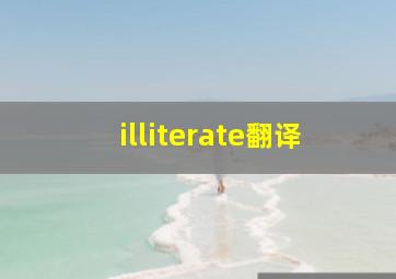 illiterate翻译