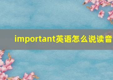 important英语怎么说读音