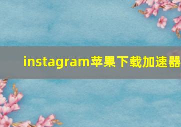 instagram苹果下载加速器