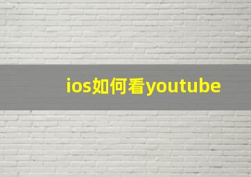 ios如何看youtube