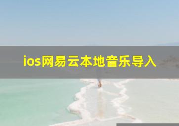 ios网易云本地音乐导入