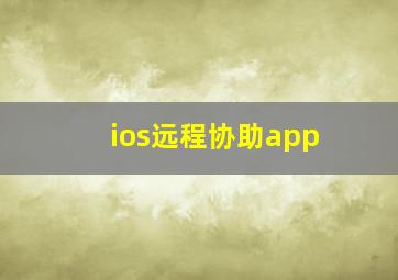 ios远程协助app