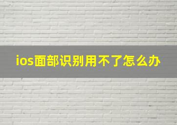 ios面部识别用不了怎么办