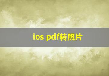 ios pdf转照片