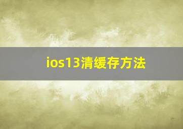 ios13清缓存方法