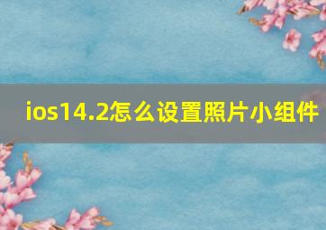 ios14.2怎么设置照片小组件