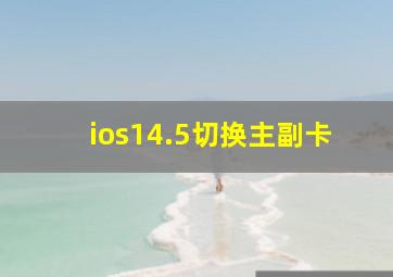 ios14.5切换主副卡