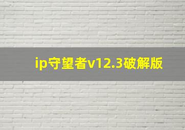 ip守望者v12.3破解版