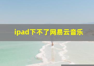 ipad下不了网易云音乐