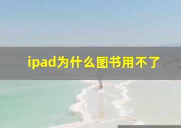 ipad为什么图书用不了