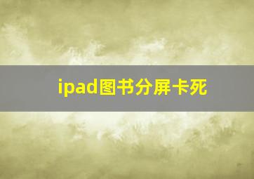 ipad图书分屏卡死