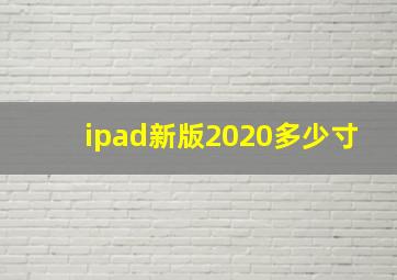 ipad新版2020多少寸