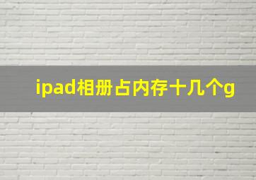 ipad相册占内存十几个g