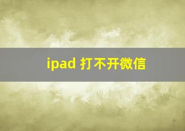 ipad 打不开微信