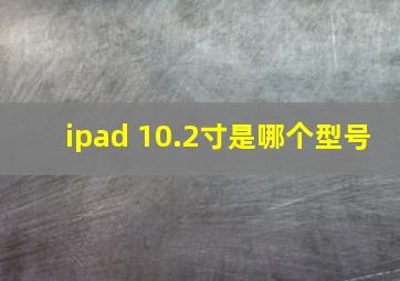 ipad 10.2寸是哪个型号