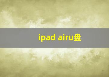 ipad airu盘