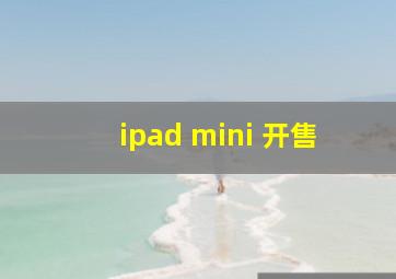 ipad mini 开售