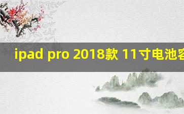 ipad pro 2018款 11寸电池容量