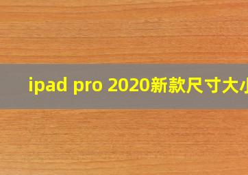 ipad pro 2020新款尺寸大小