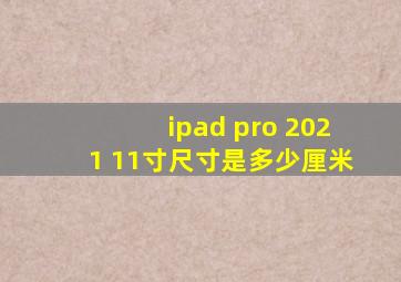 ipad pro 2021 11寸尺寸是多少厘米