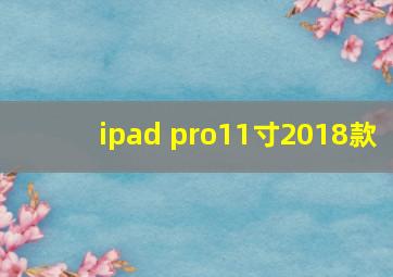 ipad pro11寸2018款